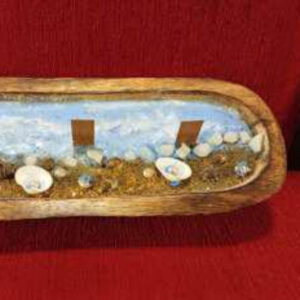Wooden Boat Candle