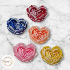 Heart Flower Candle  ( Single piece)